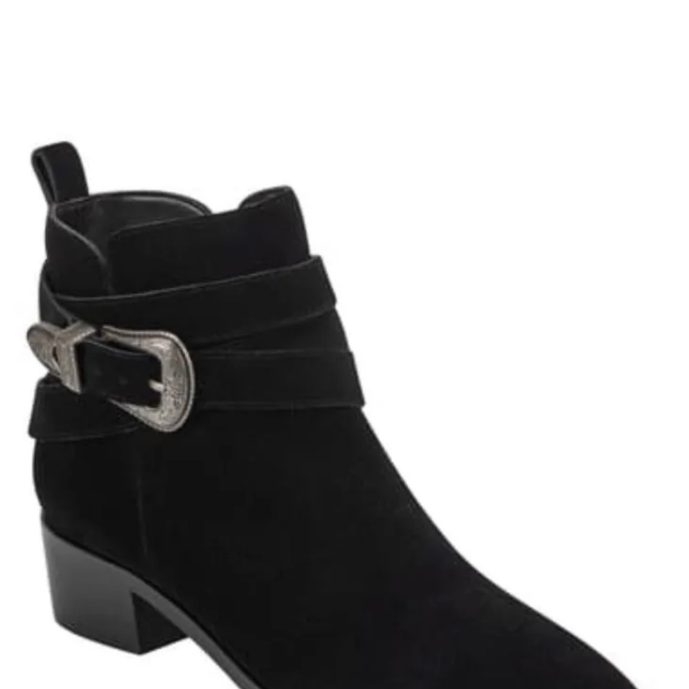Marc Fisher Ltd Yandi Concho Booties Black Suede size 8
